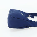 PRADA Hand Pouch Nylon Blue Silver Auth 179144A-5