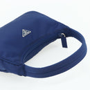 PRADA Hand Pouch Nylon Blue Silver Auth 179144A-7