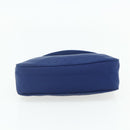 PRADA Hand Pouch Nylon Blue Silver Auth 179144A-9