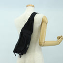 PRADA Body Bag Nylon Black Silver Auth 179145A-24