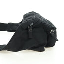 PRADA Body Bag Nylon Black Silver Auth 179145A-4