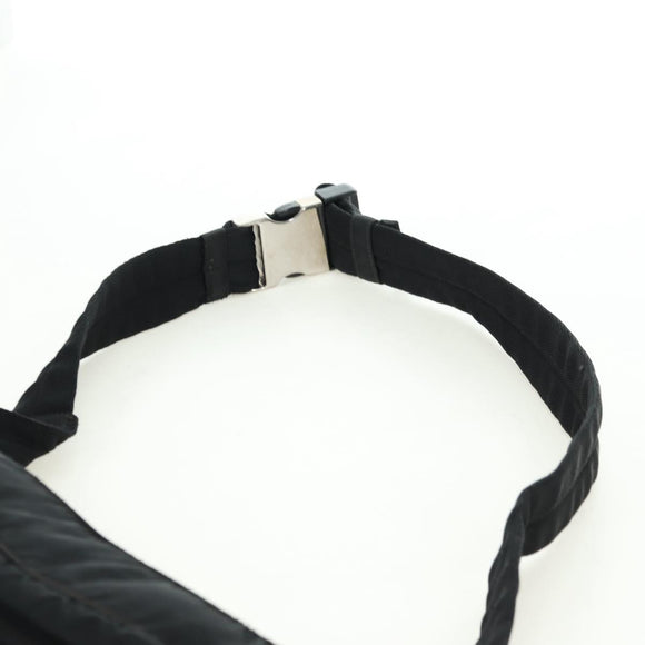 PRADA Body Bag Nylon Black Silver Auth 179145A