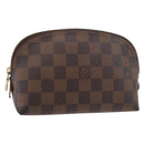 LOUIS VUITTON Damier Ebene Pochette Cosmetic PM Pouch N47516 LV Auth 179147-1