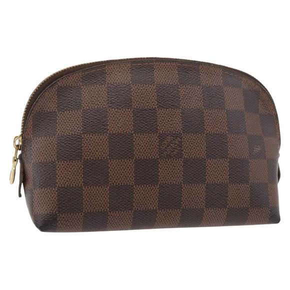 LOUIS VUITTON Damier Ebene Pochette Cosmetic PM Pouch N47516 LV Auth 179147