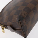 LOUIS VUITTON Damier Ebene Pochette Cosmetic PM Pouch N47516 LV Auth 179147-15