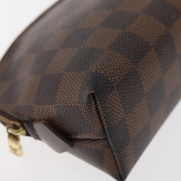 LOUIS VUITTON Damier Ebene Pochette Cosmetic PM Pouch N47516 LV Auth 179147