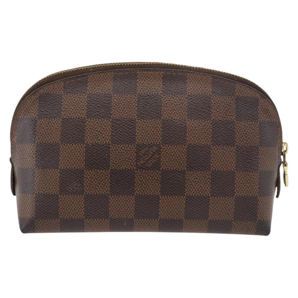 LOUIS VUITTON Damier Ebene Pochette Cosmetic PM Pouch N47516 LV Auth 179147