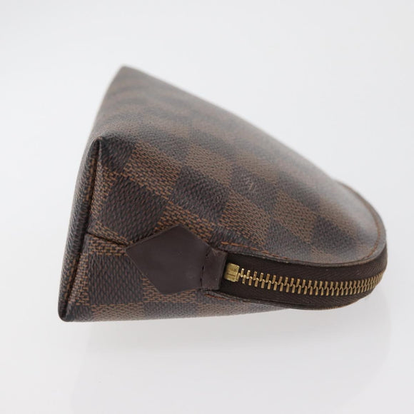 LOUIS VUITTON Damier Ebene Pochette Cosmetic PM Pouch N47516 LV Auth 179147