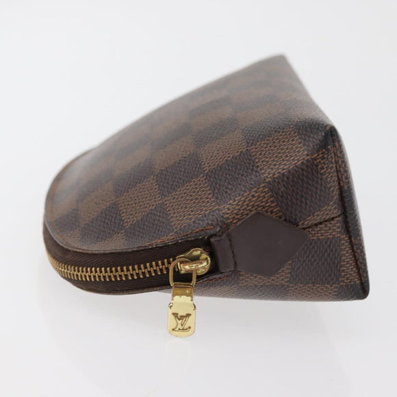 LOUIS VUITTON Damier Ebene Pochette Cosmetic PM Pouch N47516 LV Auth 179147