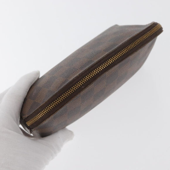 LOUIS VUITTON Damier Ebene Pochette Cosmetic PM Pouch N47516 LV Auth 179147
