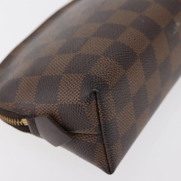 LOUIS VUITTON Damier Ebene Pochette Cosmetic PM Pouch N47516 LV Auth 179147