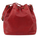 LOUIS VUITTON Epi Petit Noe Shoulder Bag Red M44107 LV Auth 179148-2