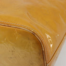 LOUIS VUITTON Monogram Vernis Houston Hand Bag Beige M91004 LV Auth 179150-16