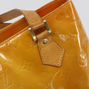 LOUIS VUITTON Monogram Vernis Houston Hand Bag Beige M91004 LV Auth 179150-18
