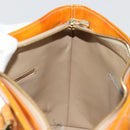 LOUIS VUITTON Monogram Vernis Houston Hand Bag Beige M91004 LV Auth 179150-21