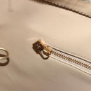LOUIS VUITTON Monogram Vernis Houston Hand Bag Beige M91004 LV Auth 179150-23
