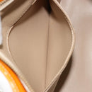 LOUIS VUITTON Monogram Vernis Houston Hand Bag Beige M91004 LV Auth 179150-24