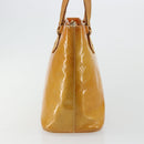 LOUIS VUITTON Monogram Vernis Houston Hand Bag Beige M91004 LV Auth 179150-4