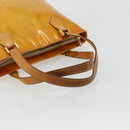LOUIS VUITTON Monogram Vernis Houston Hand Bag Beige M91004 LV Auth 179150-7