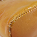 LOUIS VUITTON Monogram Vernis Houston Hand Bag Beige M91004 LV Auth 179151-15