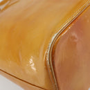 LOUIS VUITTON Monogram Vernis Houston Hand Bag Beige M91004 LV Auth 179151-17