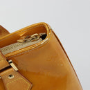 LOUIS VUITTON Monogram Vernis Houston Hand Bag Beige M91004 LV Auth 179151-10