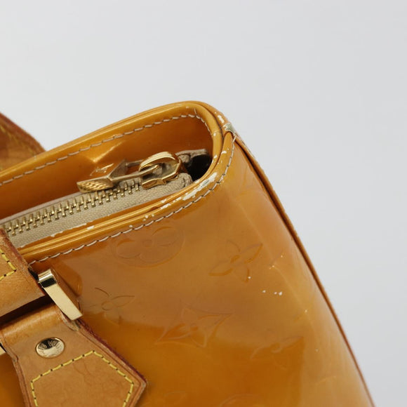 LOUIS VUITTON Monogram Vernis Houston Hand Bag Beige M91004 LV Auth 179151