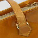 LOUIS VUITTON Monogram Vernis Houston Hand Bag Beige M91004 LV Auth 179151-9