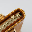 LOUIS VUITTON Monogram Vernis Houston Hand Bag Beige M91004 LV Auth 179151-18