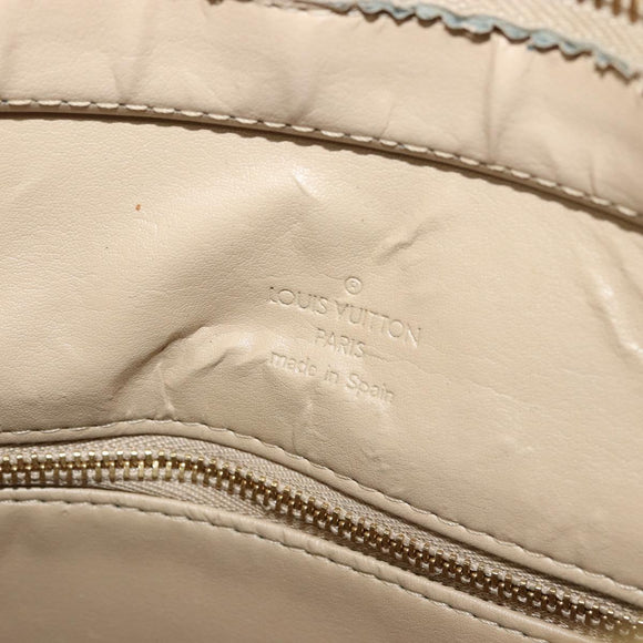 LOUIS VUITTON Monogram Vernis Houston Hand Bag Beige M91004 LV Auth 179151