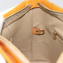 LOUIS VUITTON Monogram Vernis Houston Hand Bag Beige M91004 LV Auth 179151-21