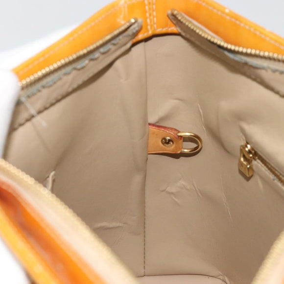 LOUIS VUITTON Monogram Vernis Houston Hand Bag Beige M91004 LV Auth 179151