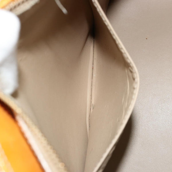 LOUIS VUITTON Monogram Vernis Houston Hand Bag Beige M91004 LV Auth 179151