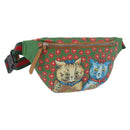 GUCCI Children's Web Sherry Line Bag Coated Canvas Green 502095 Auth 179152A-1