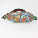 GUCCI Children's Web Sherry Line Bag Coated Canvas Green 502095 Auth 179152A-5