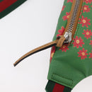 GUCCI Children's Web Sherry Line Bag Coated Canvas Green 502095 Auth 179152A-9