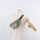 GUCCI Children's Web Sherry Line Bag Coated Canvas Green 502095 Auth 179152A-22
