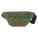 GUCCI Children's Web Sherry Line Bag Coated Canvas Green 502095 Auth 179152A-2
