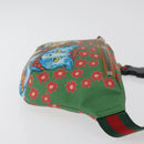 GUCCI Children's Web Sherry Line Bag Coated Canvas Green 502095 Auth 179152A-3