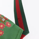 GUCCI Children's Web Sherry Line Bag Coated Canvas Green 502095 Auth 179152A-8