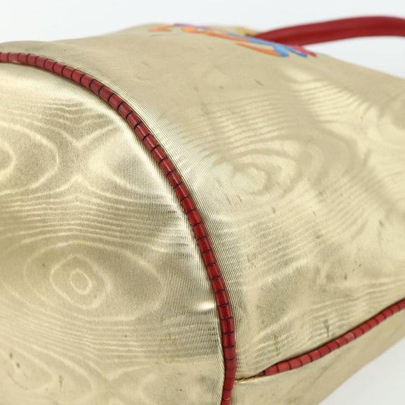 LOEWE Tote Bag Nylon Gold Auth 179154A