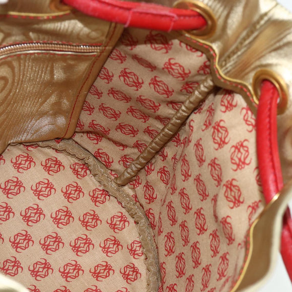 LOEWE Tote Bag Nylon Gold Auth 179154A