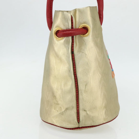 LOEWE Tote Bag Nylon Gold Auth 179154A