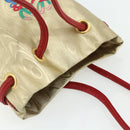 LOEWE Tote Bag Nylon Gold Auth 179154A-6