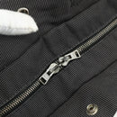 HERMES Her Line MM Hand Bag Canvas Gray Silver Auth 179155A-14