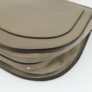 Chloe Nile Hand Bag Leather 2way Gray Gold Auth 179156A-14