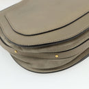 Chloe Nile Hand Bag Leather 2way Gray Gold Auth 179156A-15