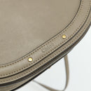 Chloe Nile Hand Bag Leather 2way Gray Gold Auth 179156A-16