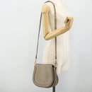 Chloe Nile Hand Bag Leather 2way Gray Gold Auth 179156A-25