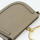 Chloe Nile Hand Bag Leather 2way Gray Gold Auth 179156A-6